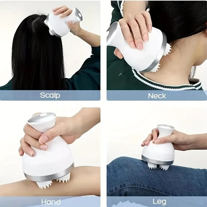Scalp Massager  Electric Meridian Massage with 4 Moveable Clusters