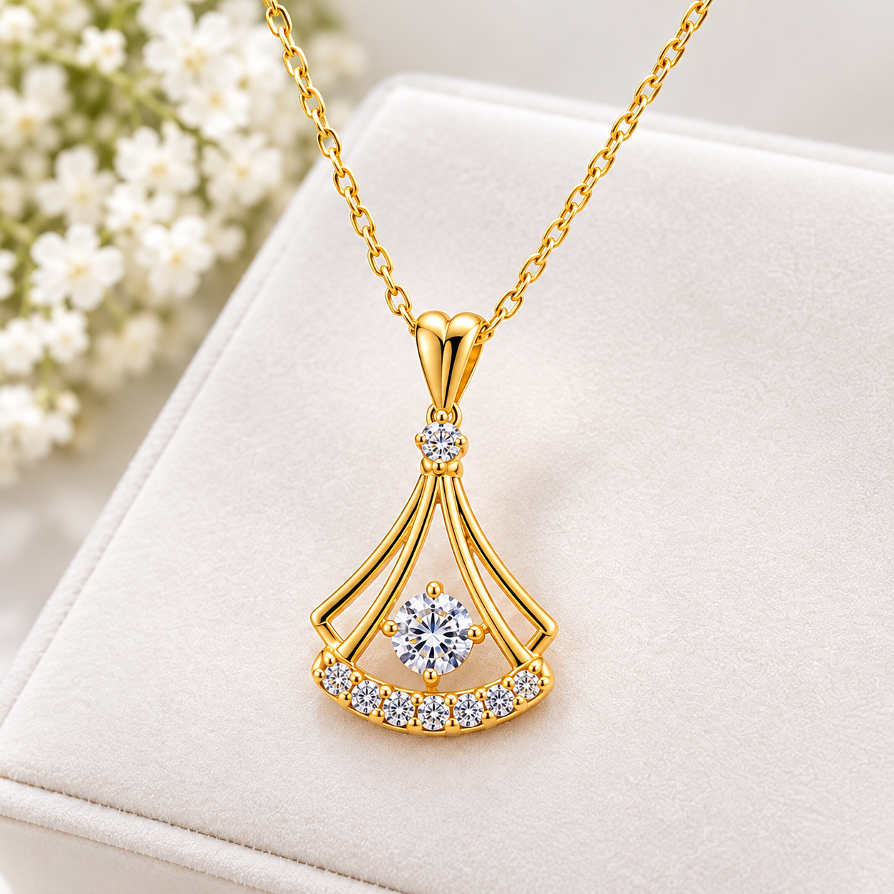 Elegant Diamond Necklace | قلادة ألماس أنيقة