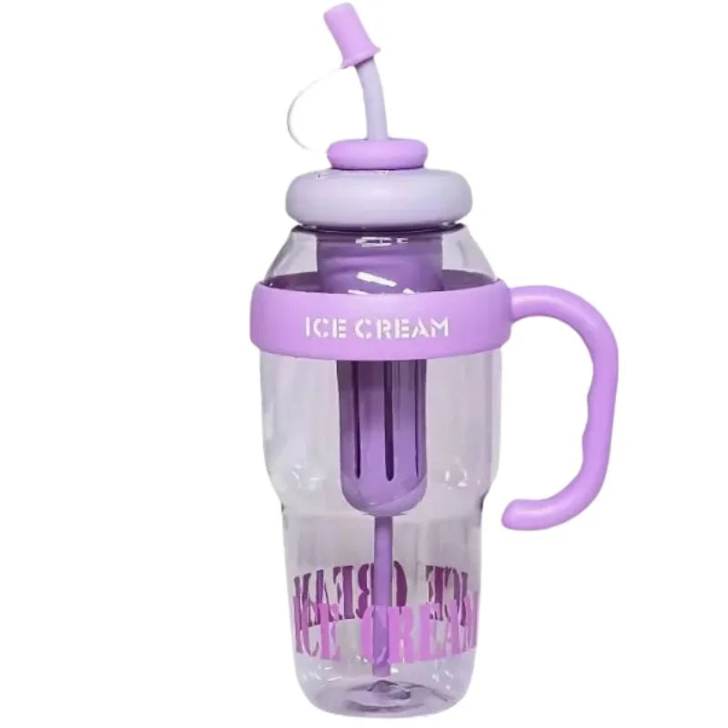 Ice Cream Water Bottle with Straw & Tea Infuser 1400ml