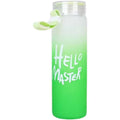 Hello Master Frosted Glass Water Bottle 400ml