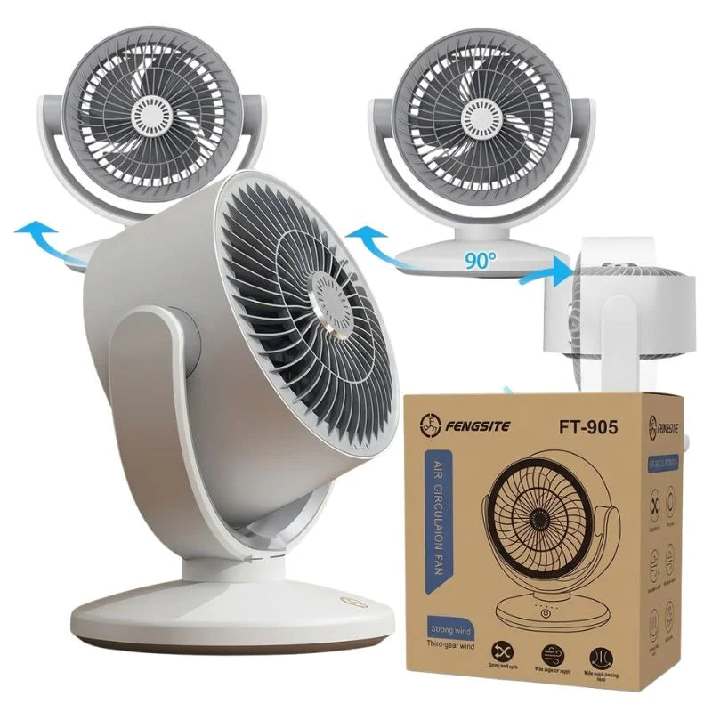 Mini Desktop Circulating Fan Rechargeable 3 Speeds