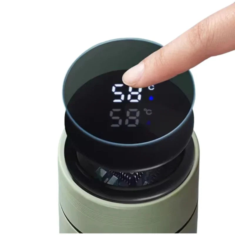 LED Temperature Display Stainless Steel Vacuum Water Bottle 500ml