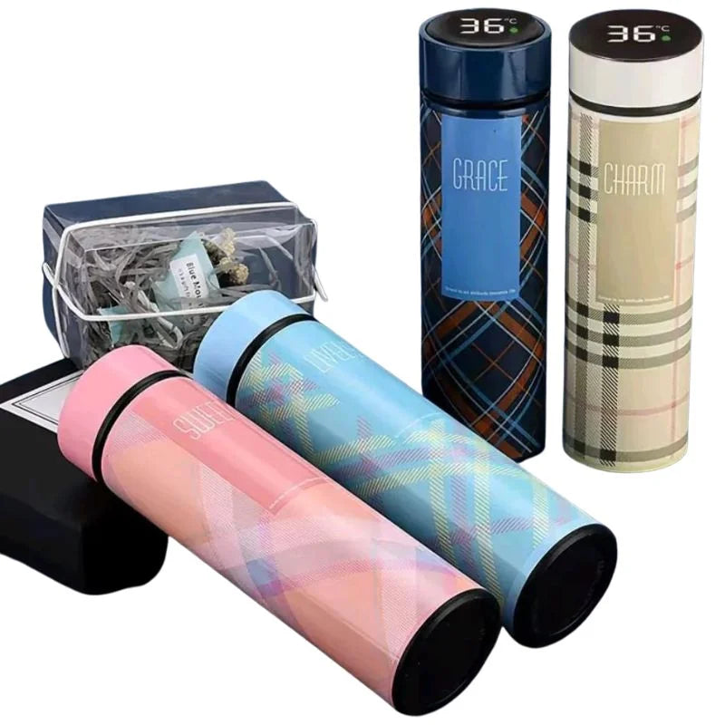 LED Temperature Display Stainless Steel Vacuum Water Bottle 500ml