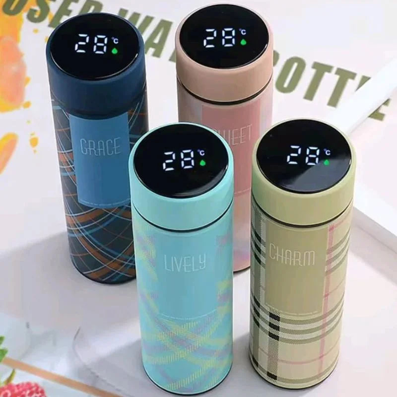 LED Temperature Display Stainless Steel Vacuum Water Bottle 500ml